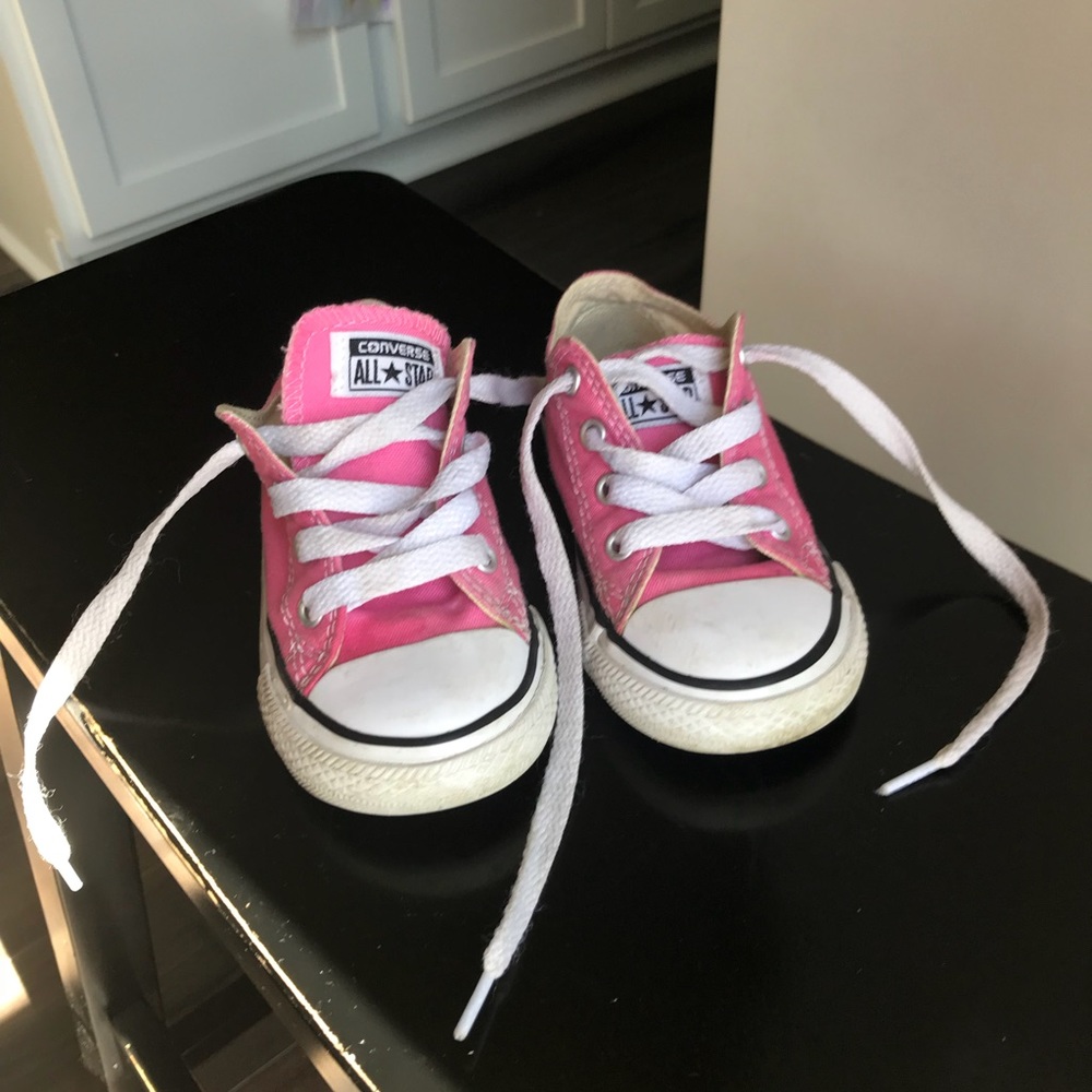 Pink girl converse toddler size.